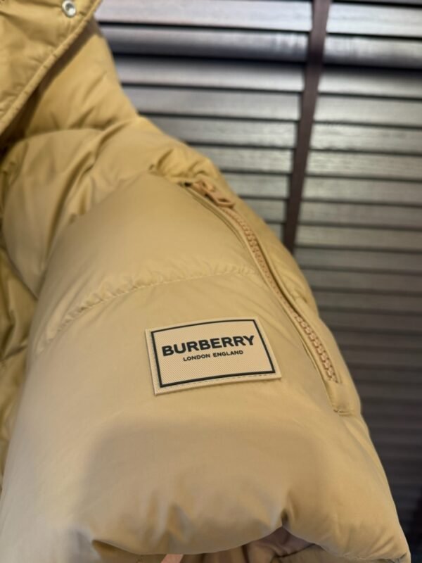 BRBY Hooded Puffer Jacket - Beige