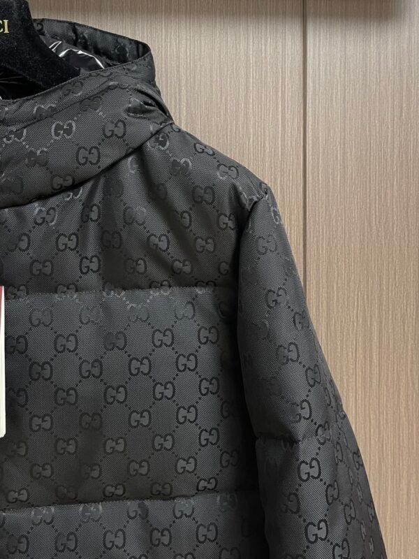 GCCI Hooded Puffer Jacket - Black