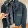 LV FLEECE BLOUSON IN NAVY BLUE