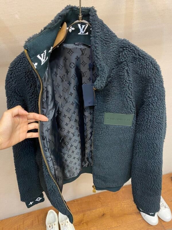 LV FLEECE BLOUSON IN NAVY BLUE