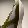 PRDA Trainers with Mesh Panels and Contrast Smooth Overlays - Olive Green