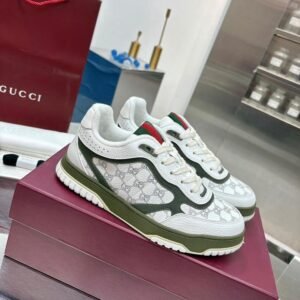 GCCI Monogram Retro Trainers - Olive