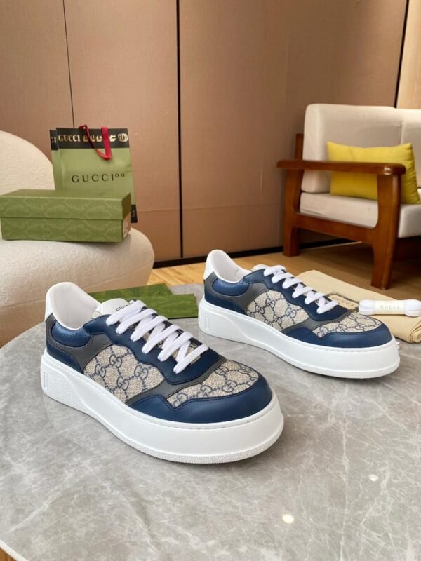 GCCI Blue Monogram Low Trainers