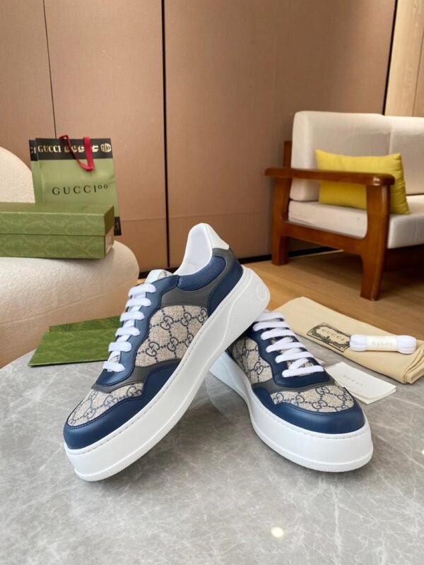 GCCI Blue Monogram Low Trainers