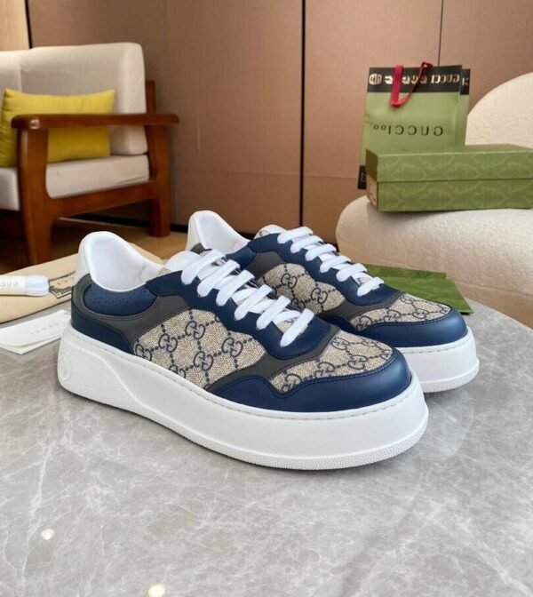GCCI Blue Monogram Low Trainers