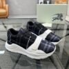 BRBY BLACK CHECK STRAP TRAINERS