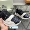 BRBY BLACK CHECK STRAP TRAINERS