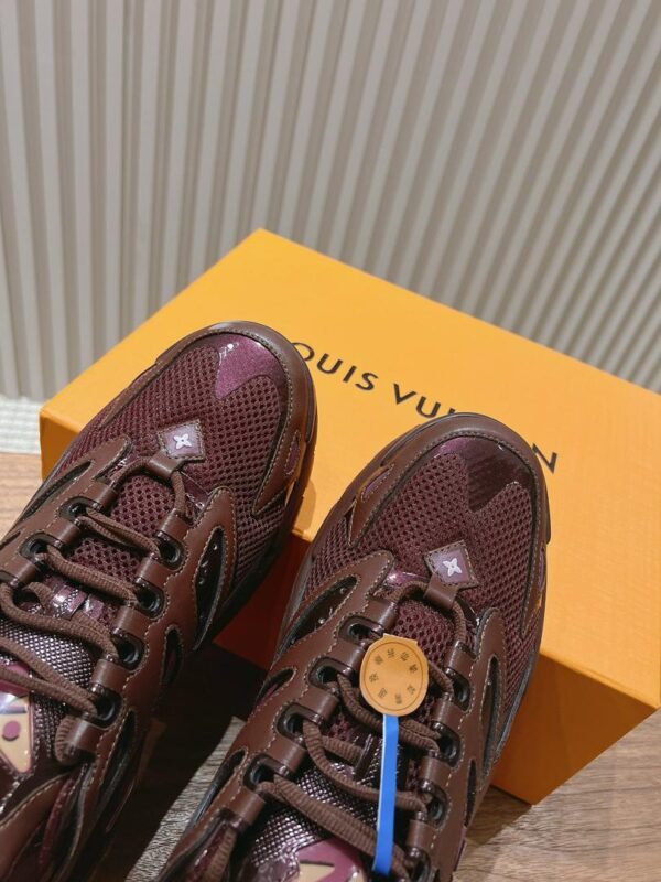 LVE BURGUNDY MESH TRAIL TRAINERS
