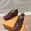 LVE BURGUNDY MESH TRAIL TRAINERS