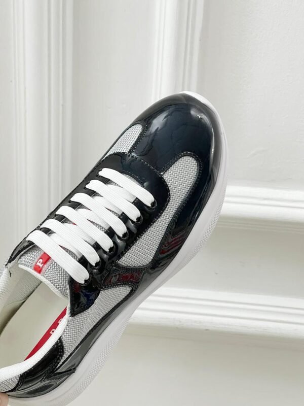 PRDA Trainers with Mesh Panels and Contrast Smooth Overlays - Black