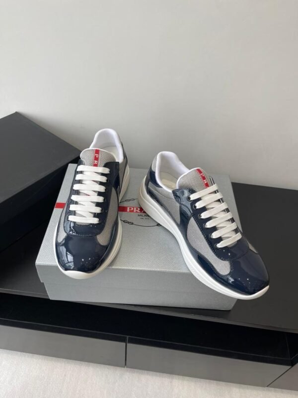 PRDA Trainers with Mesh Panels and Contrast Smooth Overlays - Black