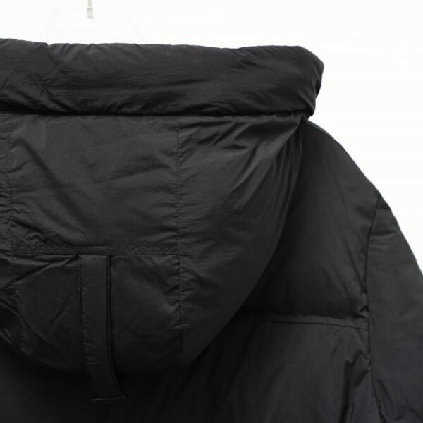 CG BLACK HOODIE COAT WITH RIBBED CUFFS