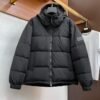 LV BLACK HOODED PUFFER COAT