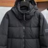 LV BLACK HOODED PUFFER COAT