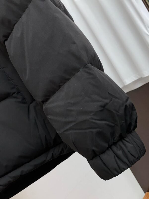 LV BLACK HOODED PUFFER COAT