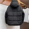 LV BLACK HOODED PUFFER COAT