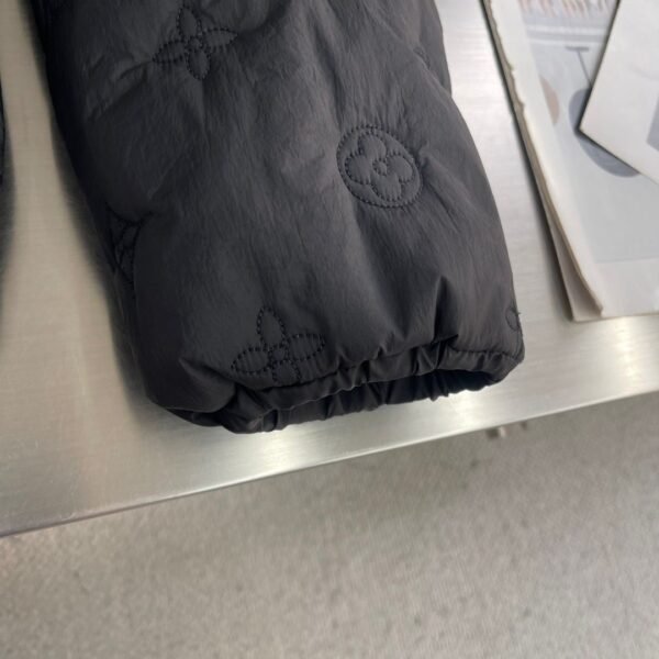 LV MONOGRAM QUILTED HOODED COAT