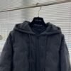 LV MONOGRAM QUILTED HOODED COAT