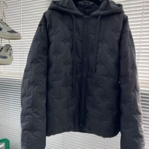 LV MONOGRAM QUILTED HOODED COAT
