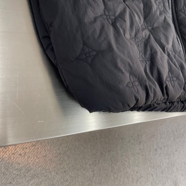 LV MONOGRAM QUILTED HOODED COAT