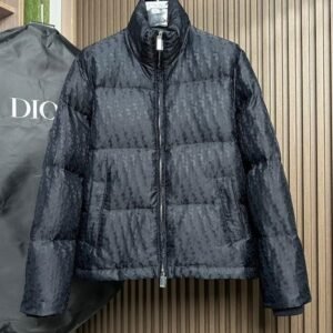 CD Quilted Puffer Jacket- Black