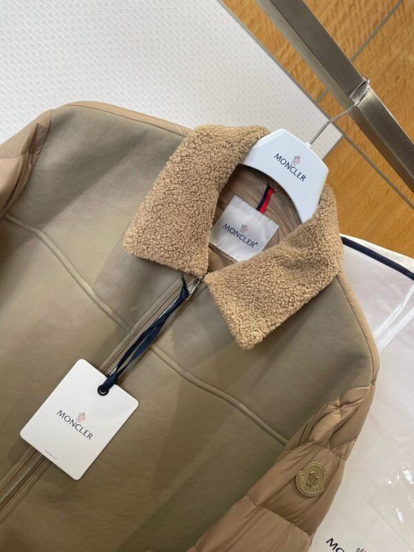 MNCLR Mixed Panel Puffer Jacket - Taupe