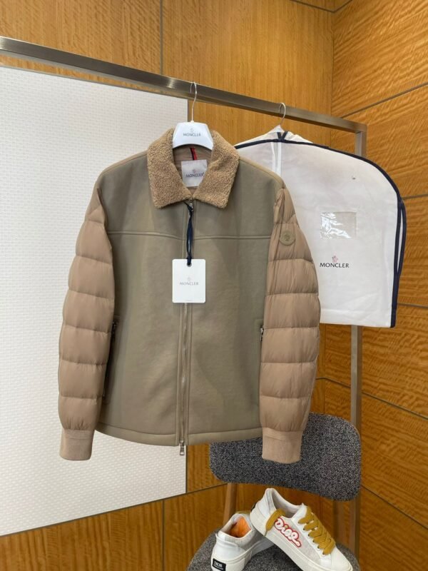 MNCLR Mixed Panel Puffer Jacket - Taupe