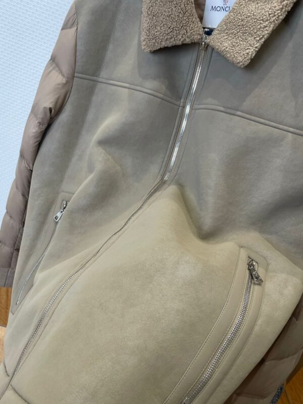 MNCLR Mixed Panel Puffer Jacket - Taupe
