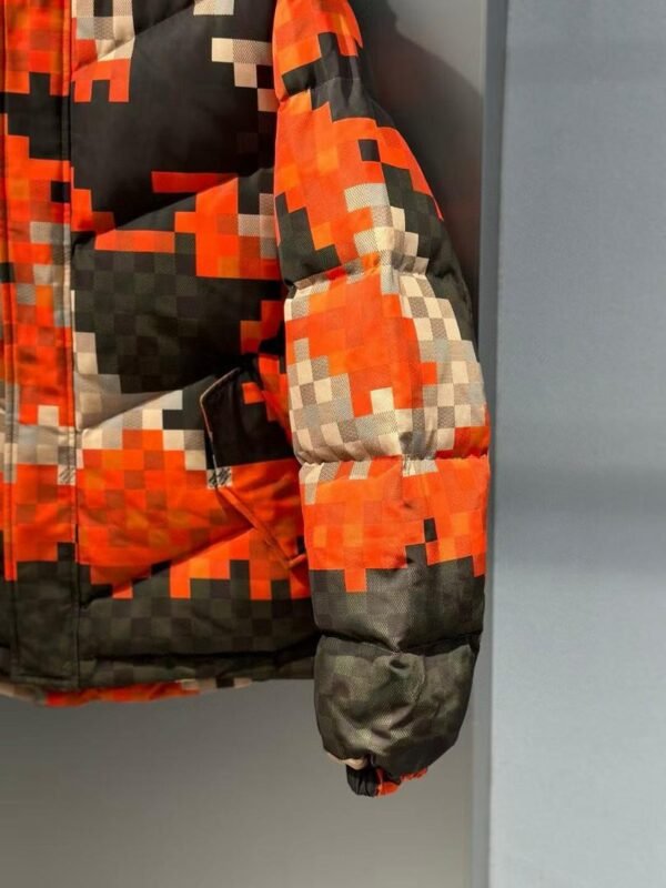 LV ORANGE MOSAIC PATTERN COAT