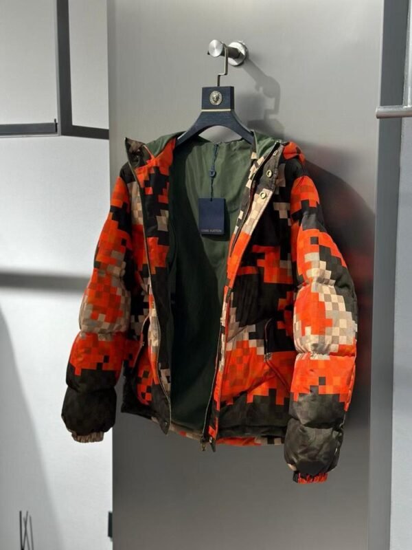 LV ORANGE MOSAIC PATTERN COAT