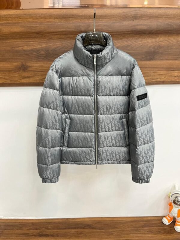 CD Quilted Puffer Jacket- Blue