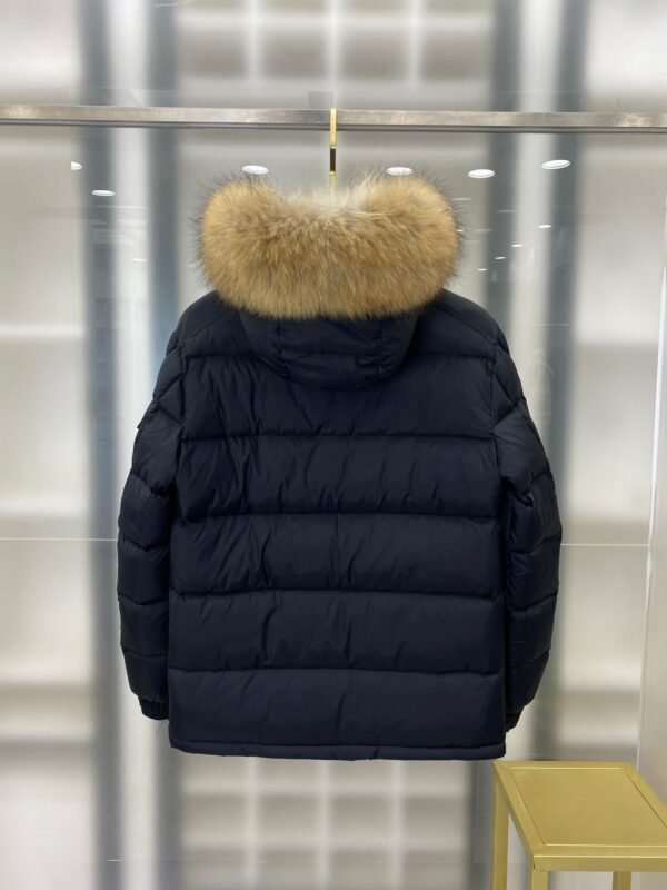 MNCLR HOODED WITH FUR TRIM BLUE