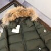 MNCLR HOODED WITH FUR TRIM GREEN