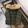 MNCLR HOODED WITH FUR TRIM GREEN