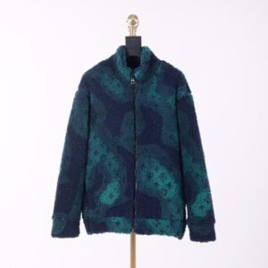 LV FLEECE BLOUSON IN GREEN-BLUE SHADE