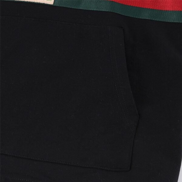 GCCI HALF-ZIP HOODIE BLACK