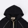 GCCI HALF-ZIP HOODIE BLACK