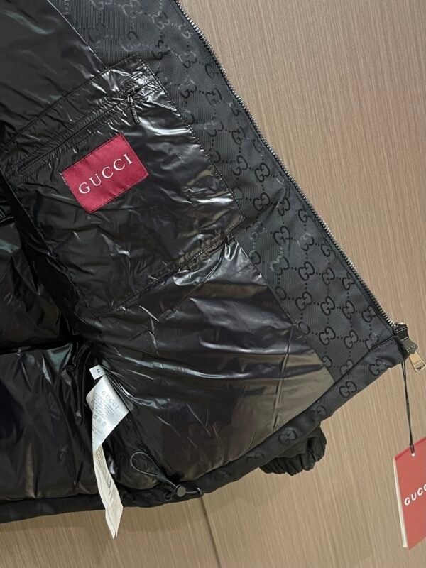 GCCI Hooded Puffer Jacket - Black