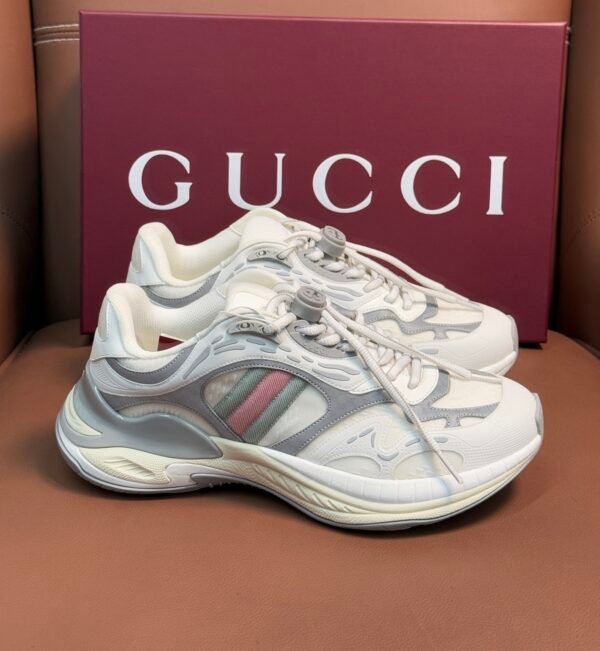 GCCI Chunky Trainers with Layered Panel Design - Grey/White