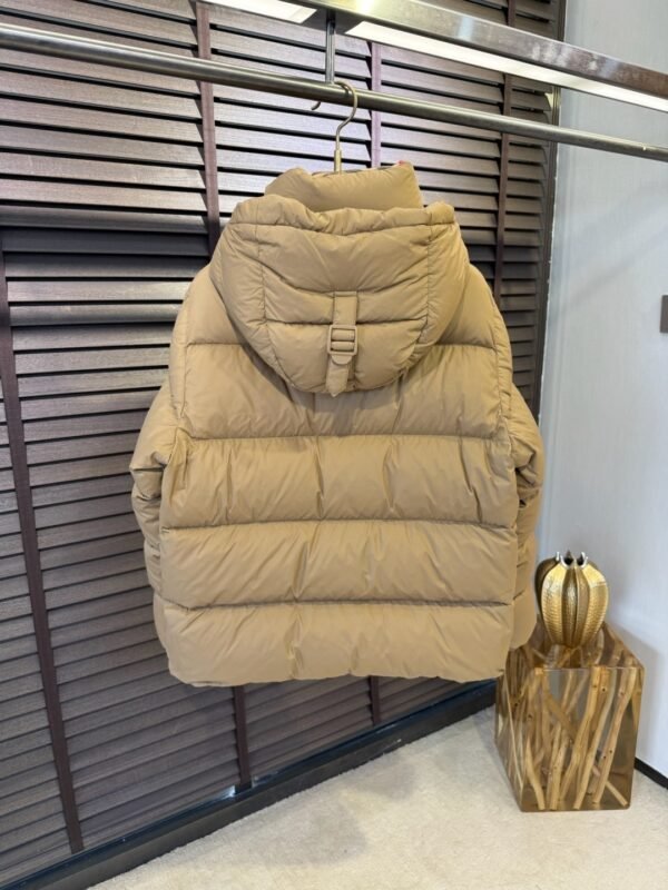 BRBY Hooded Puffer Jacket - Beige