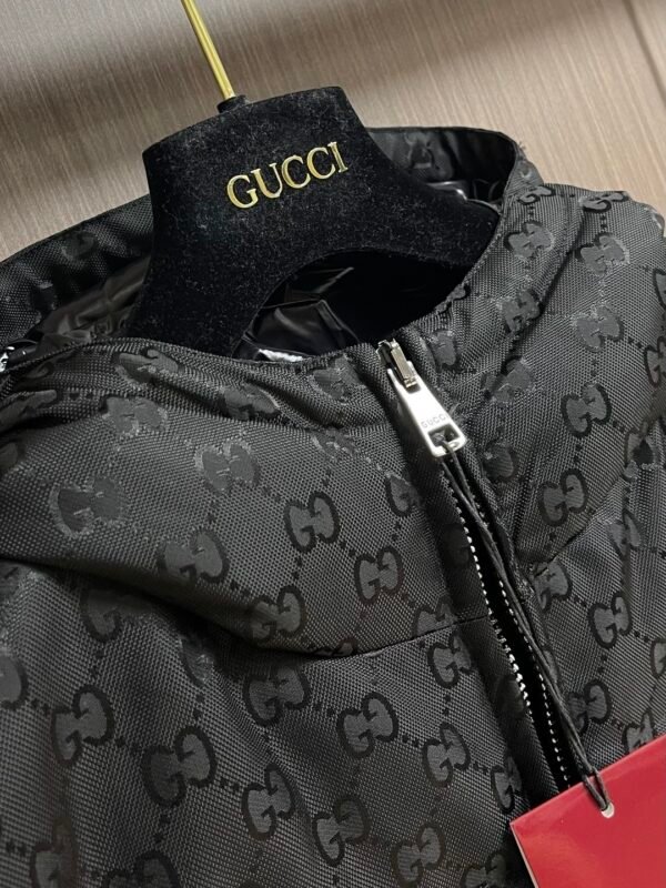 GCCI Hooded Puffer Jacket - Black