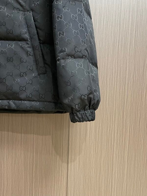 GCCI Hooded Puffer Jacket - Black