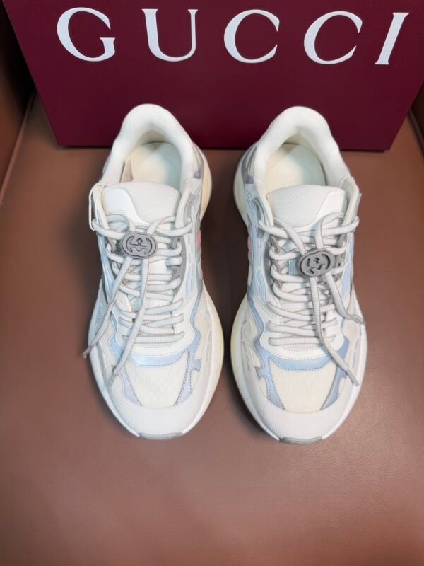 GCCI Chunky Trainers with Layered Panel Design - Grey/White