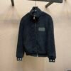 LV FLEECE BLOUSON IN NAVY BLUE
