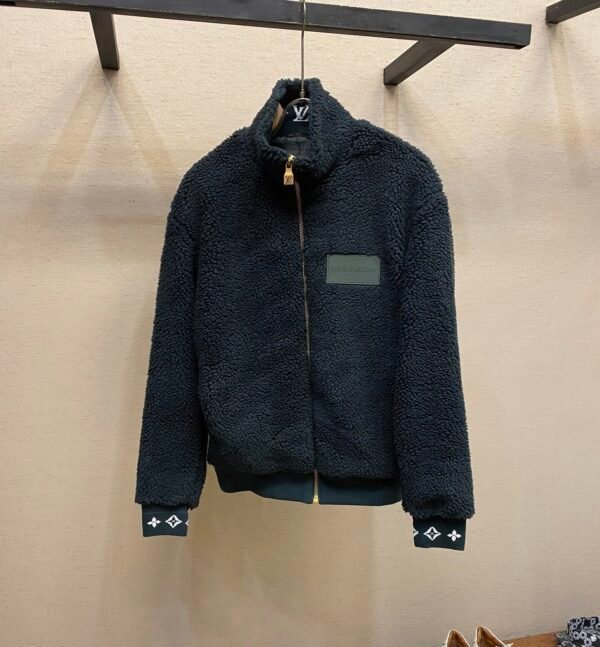 LV FLEECE BLOUSON IN NAVY BLUE