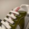 PRDA Trainers with Mesh Panels and Contrast Smooth Overlays - Olive Green