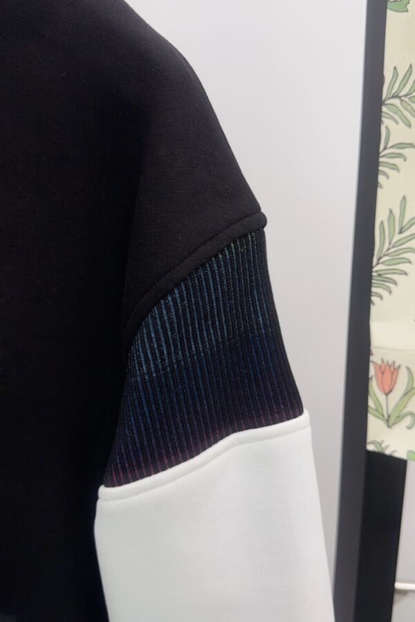 LVE COTTON VARSITY BLACK AND WHITE SLEEVES