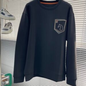 00ad750f HRMS Appliqué Chest Patch Crew Neck Jumper - Black