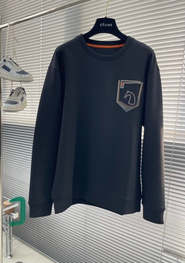 00ad750f HRMS Appliqué Chest Patch Crew Neck Jumper - Black