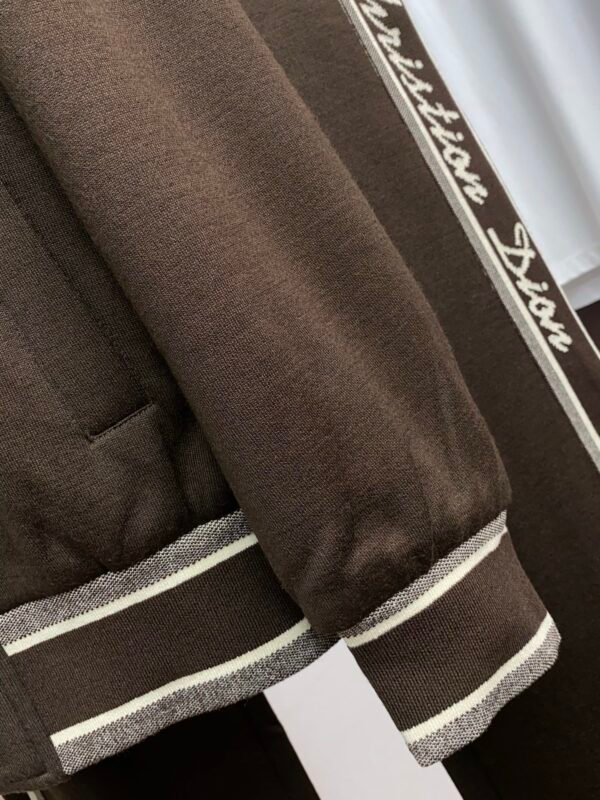 CD Hooded Zip-Up Jacket - Brown